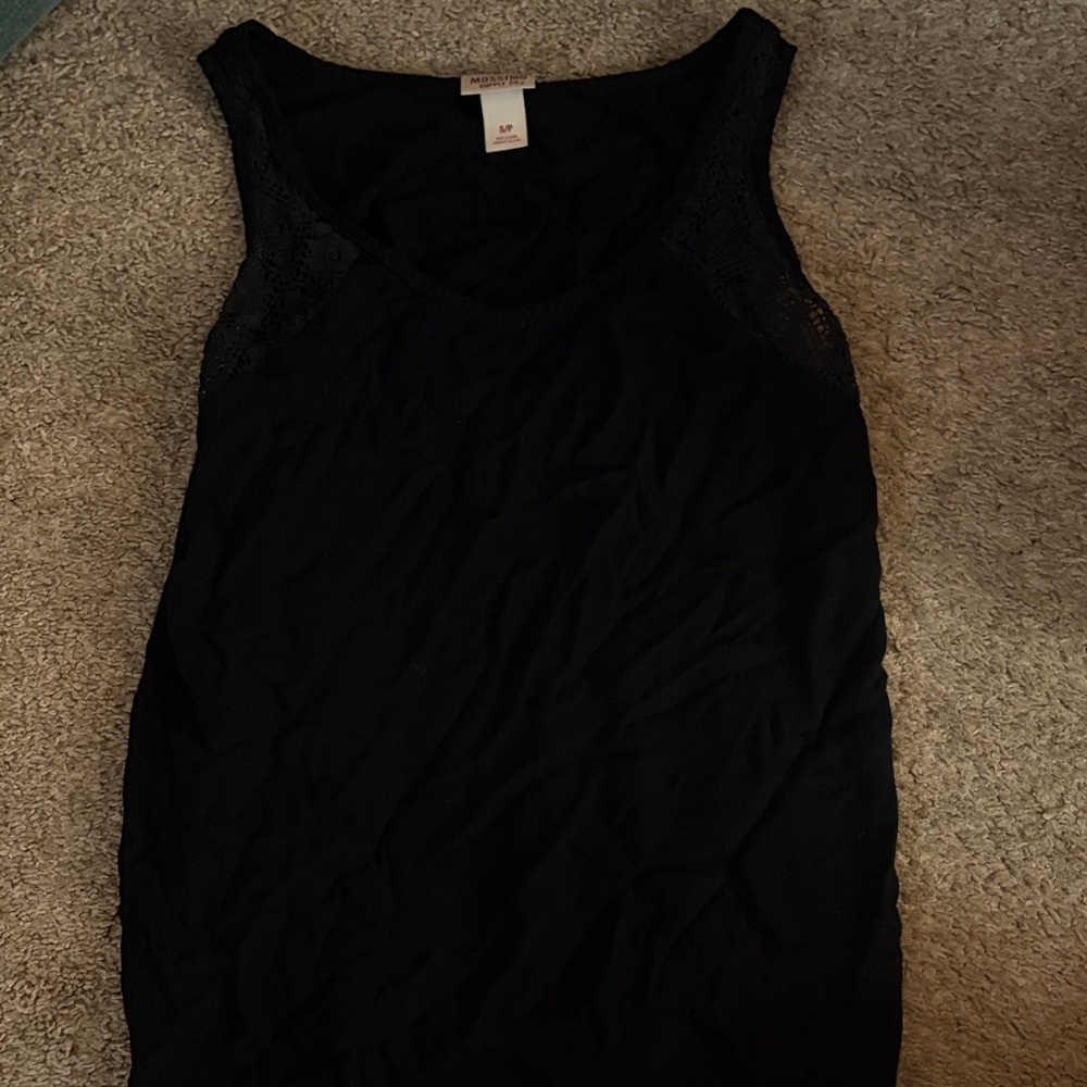 Mossimo Supply Co. Black Lace-Trim Tank